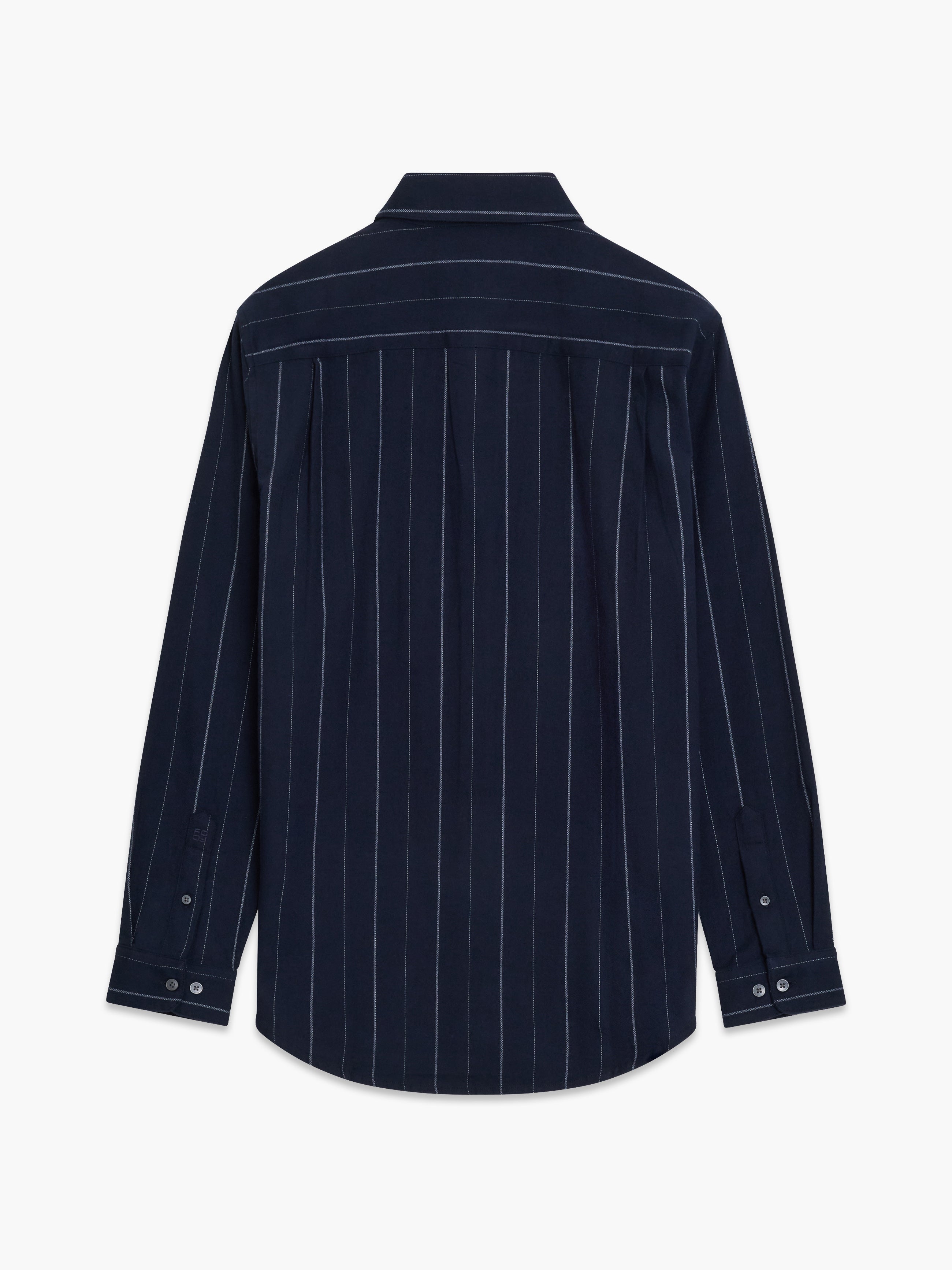 Long Sleeve Regular Fit Navy Blue Striped Shirt