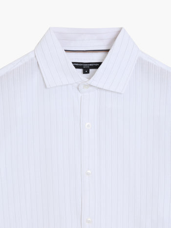Long Sleeve Seersucker Pinstripe Shirt