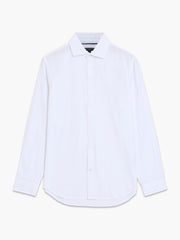 Long Sleeve Seersucker Pinstripe White Shirt