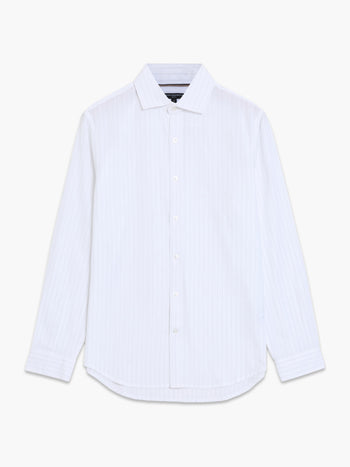 Long Sleeve Seersucker Pinstripe Shirt