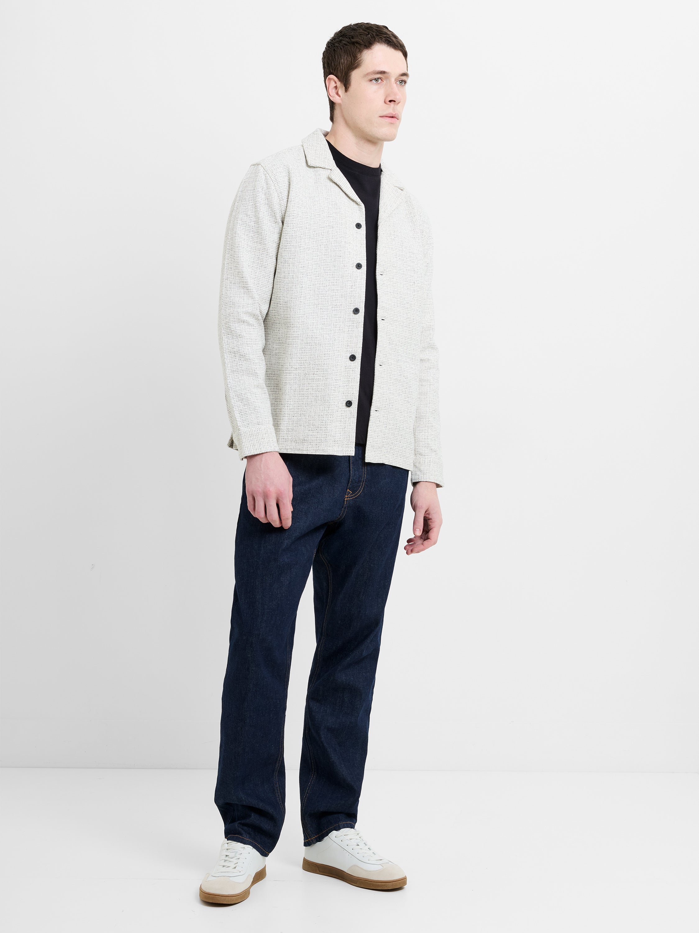 Long Sleeve Two Thread Dobby Shacket