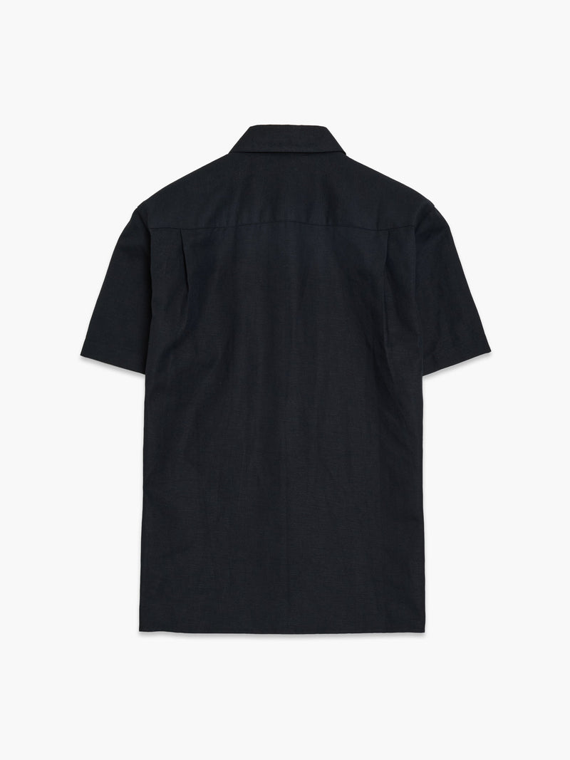 Linen Blend Short Sleeve Shirt