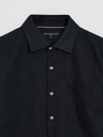 Linen Blend Short Sleeve Shirt