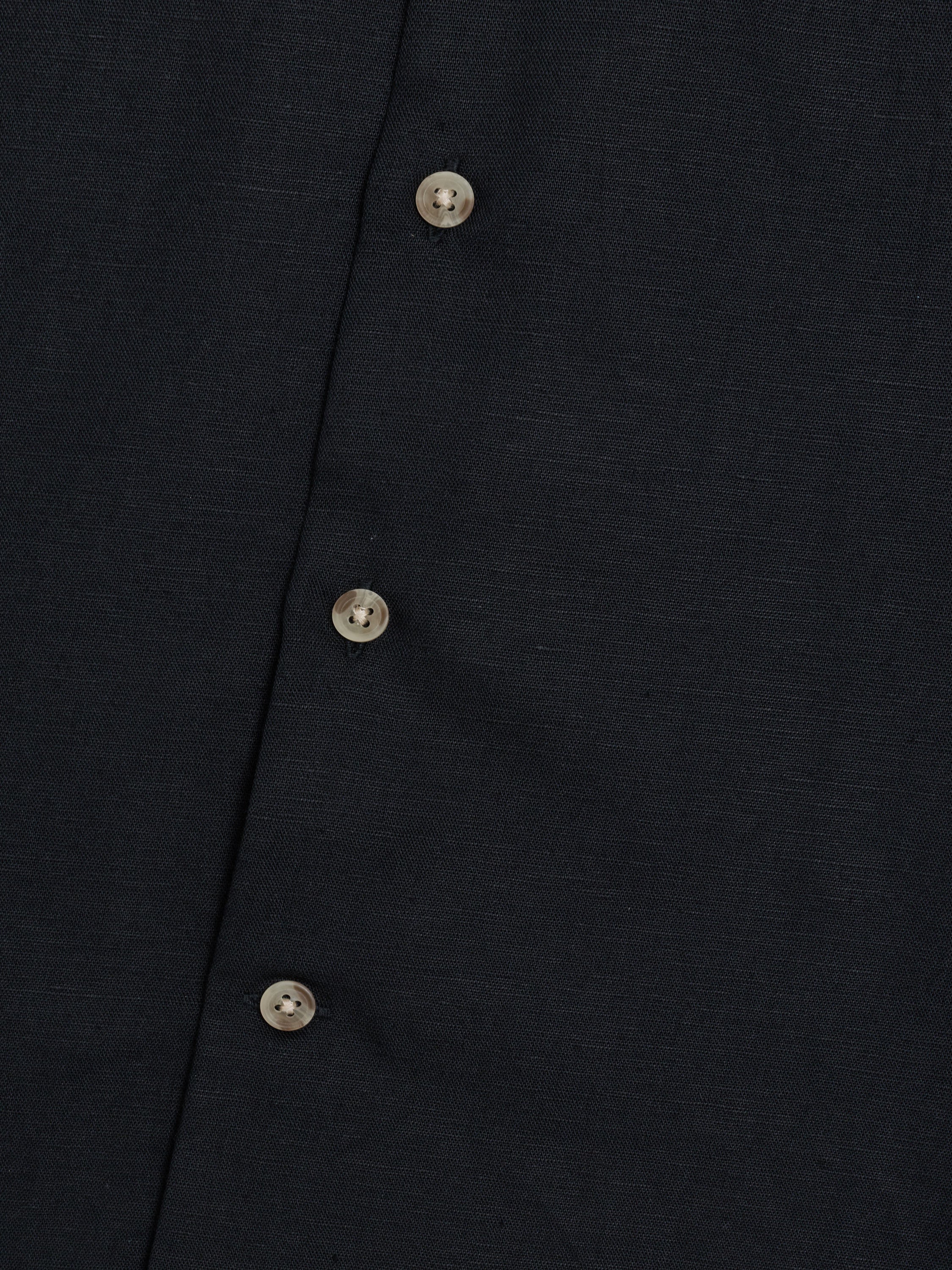 Linen Blend Short Sleeve Shirt