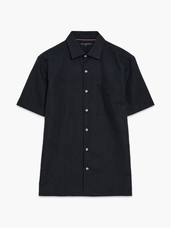Linen Blend Short Sleeve Shirt