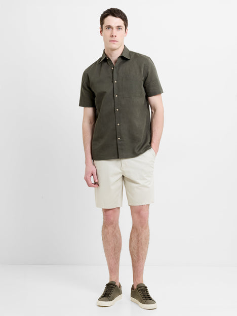 Linen Blend Short Sleeve Shirt