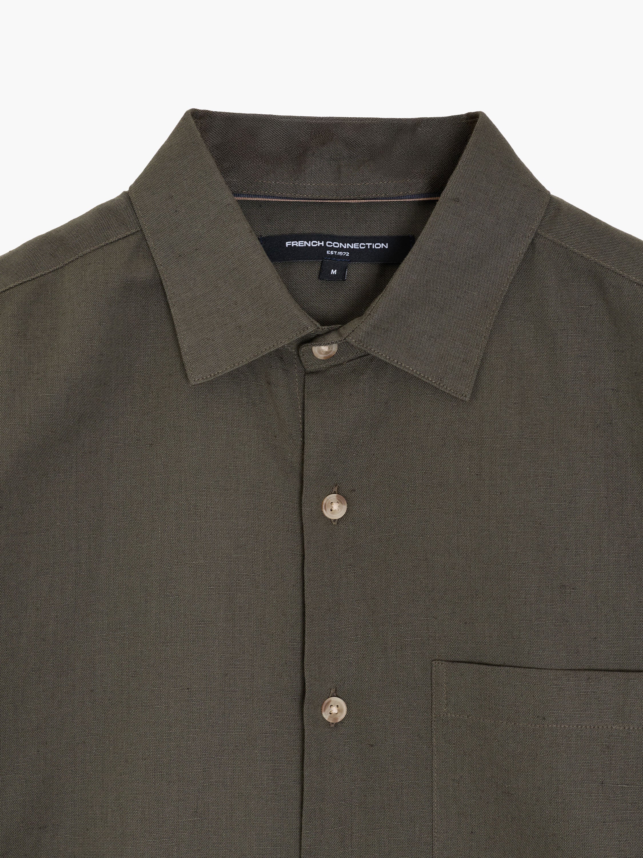 Linen Blend Short Sleeve Shirt