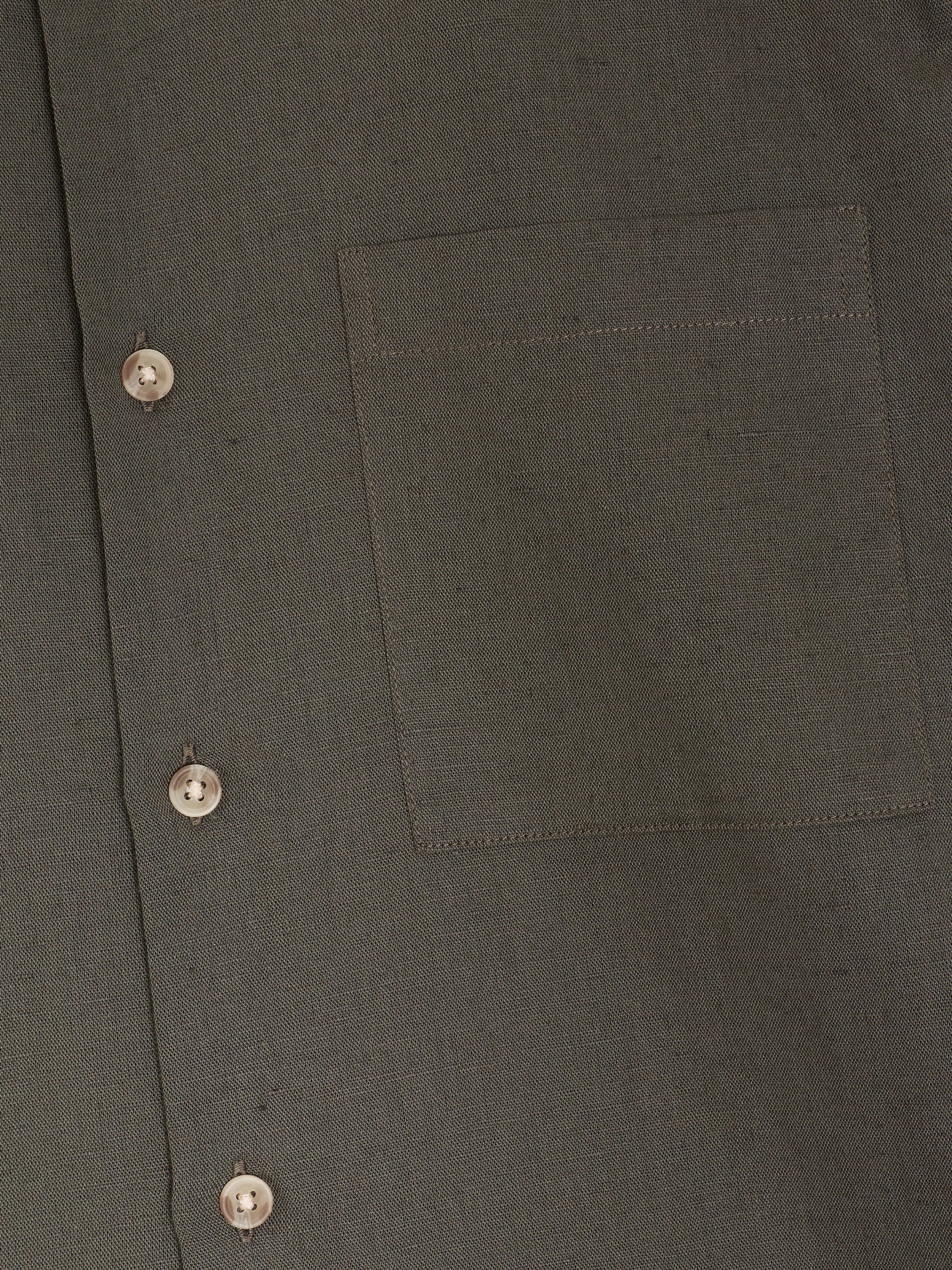 Linen Blend Short Sleeve Shirt