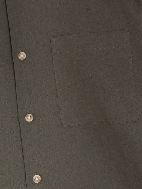 Linen Blend Short Sleeve Shirt