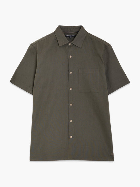 Linen Blend Short Sleeve Shirt