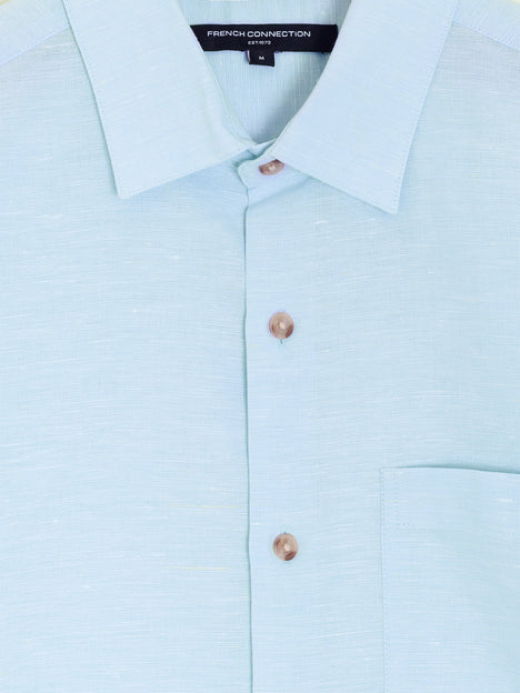 Linen Blend Short Sleeve Shirt