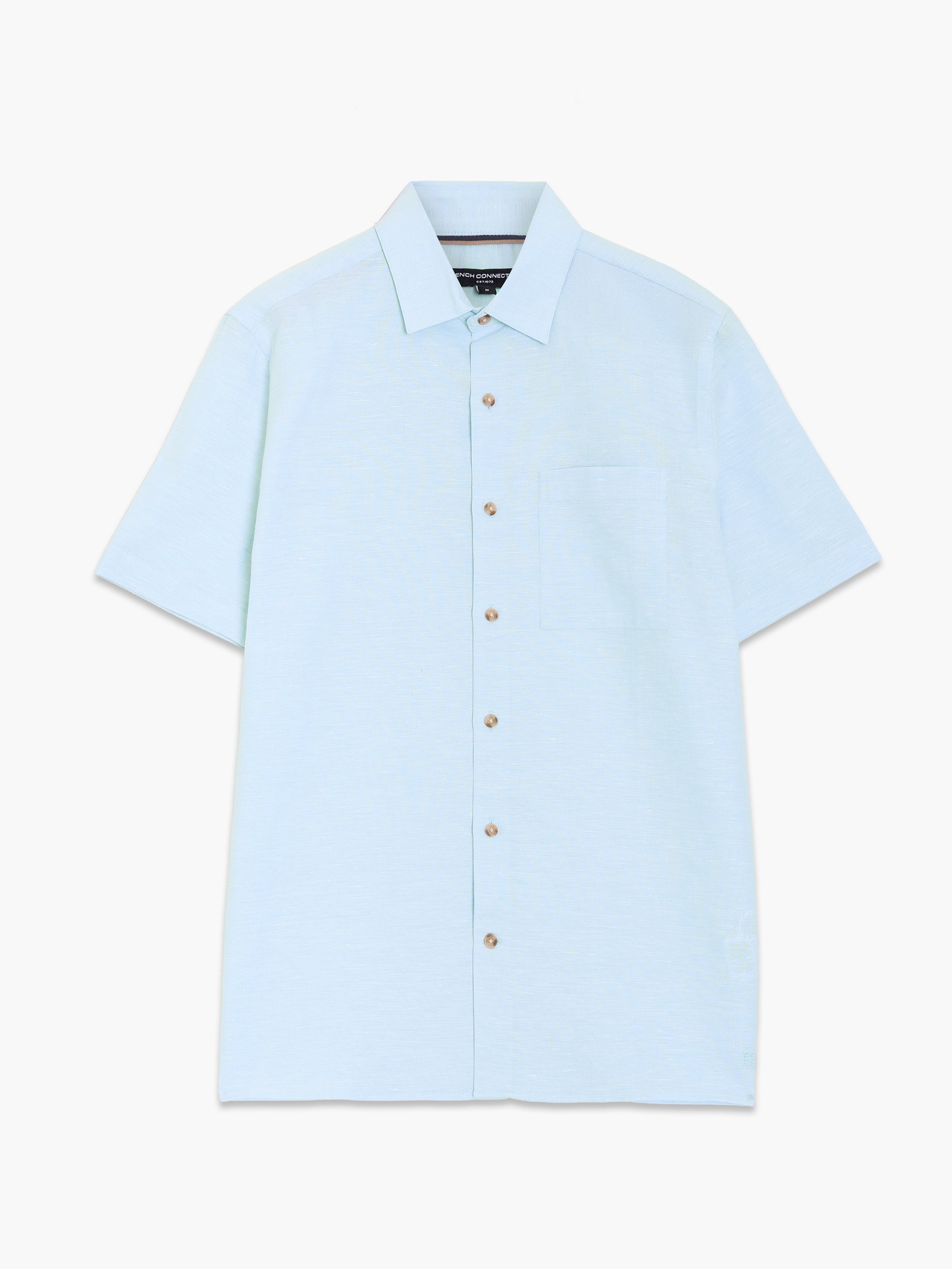 Linen Blend Short Sleeve Shirt