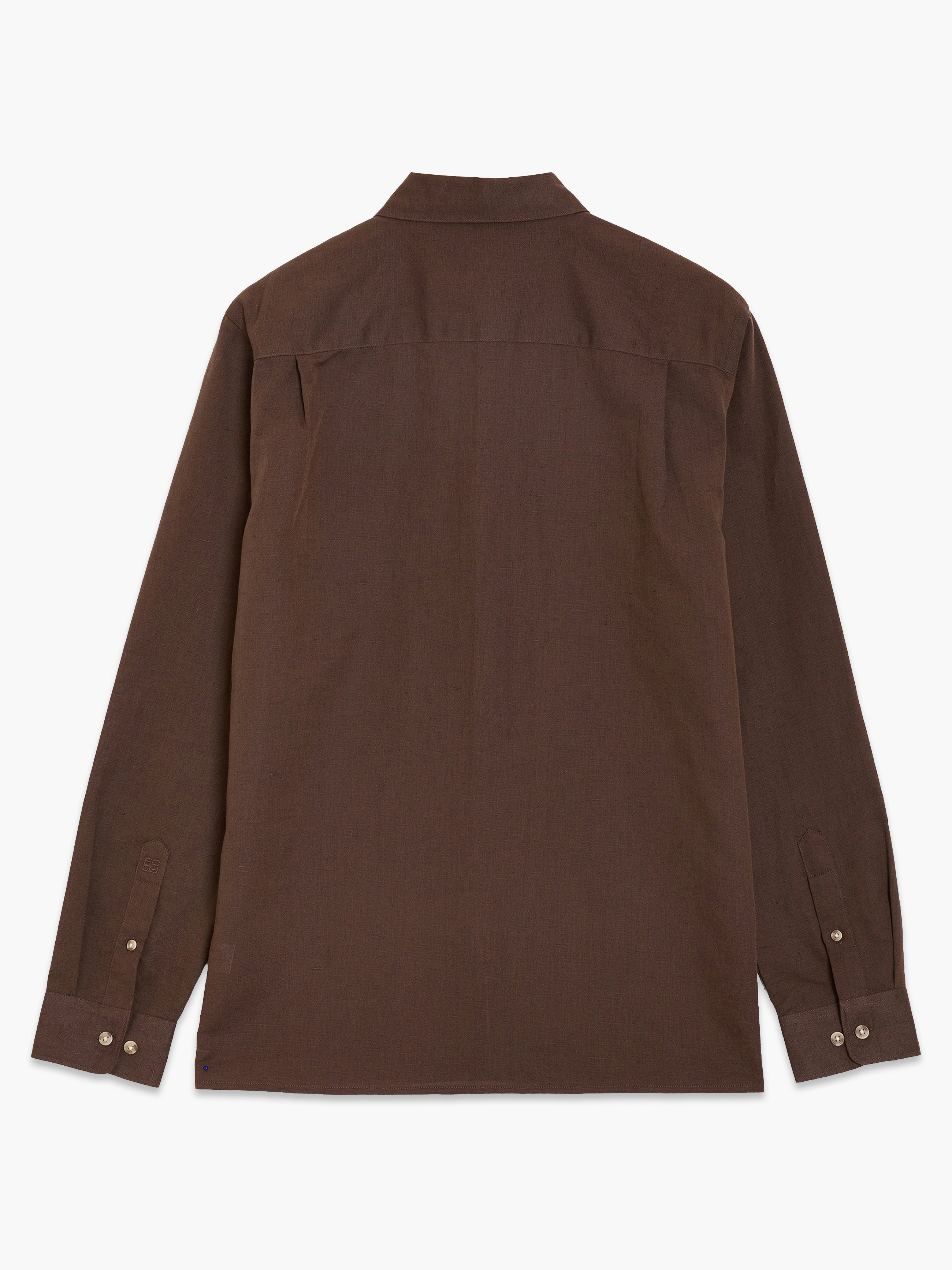 Linen Blend Long Sleeve Shirt