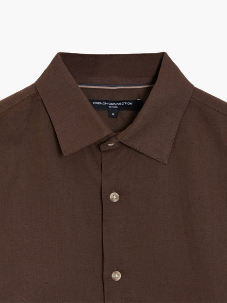 Linen Blend Long Sleeve Shirt