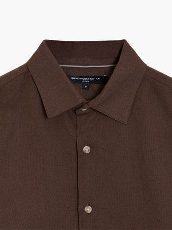 Linen Blend Long Sleeve Shirt