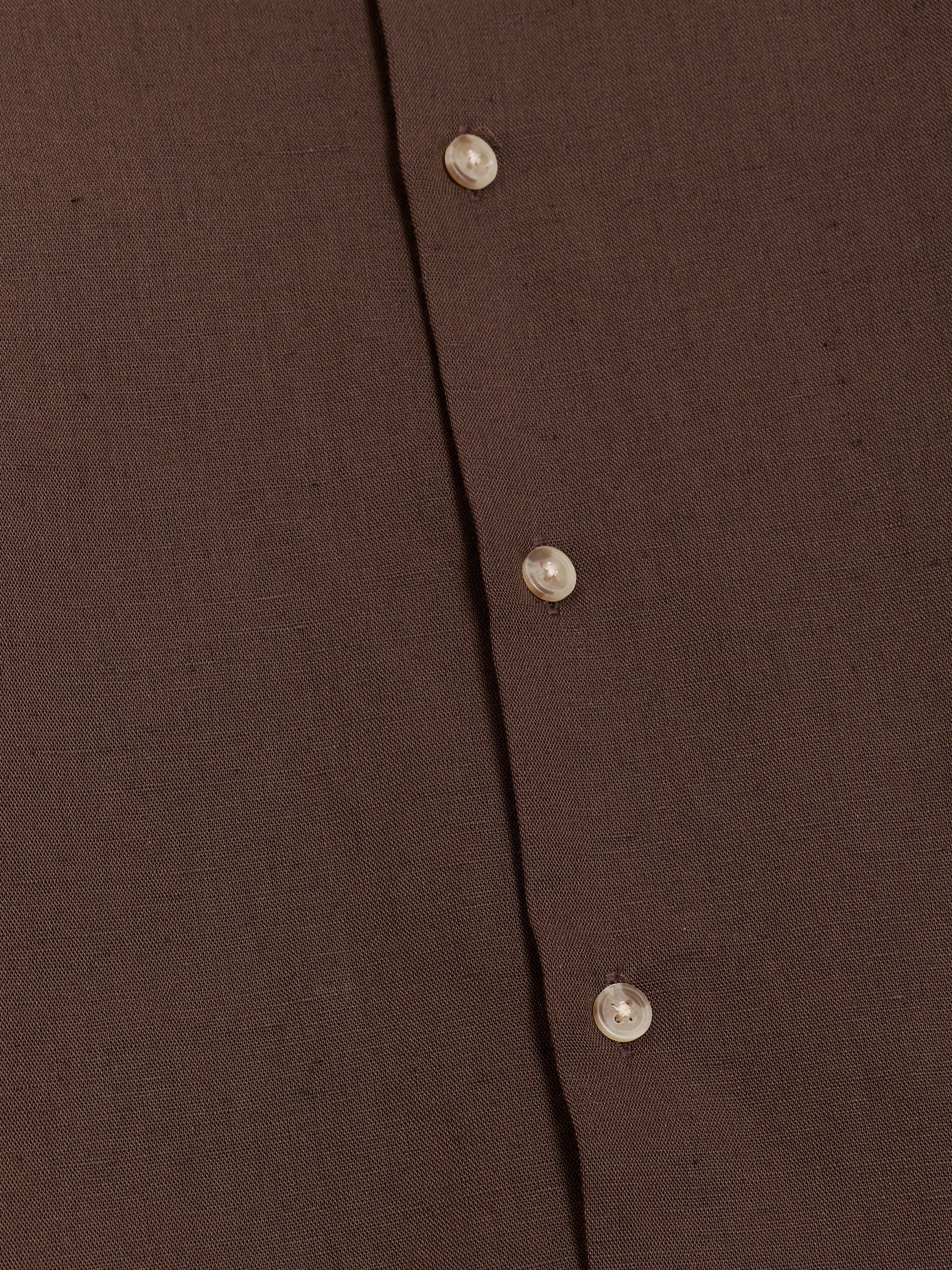 Linen Blend Long Sleeve Shirt