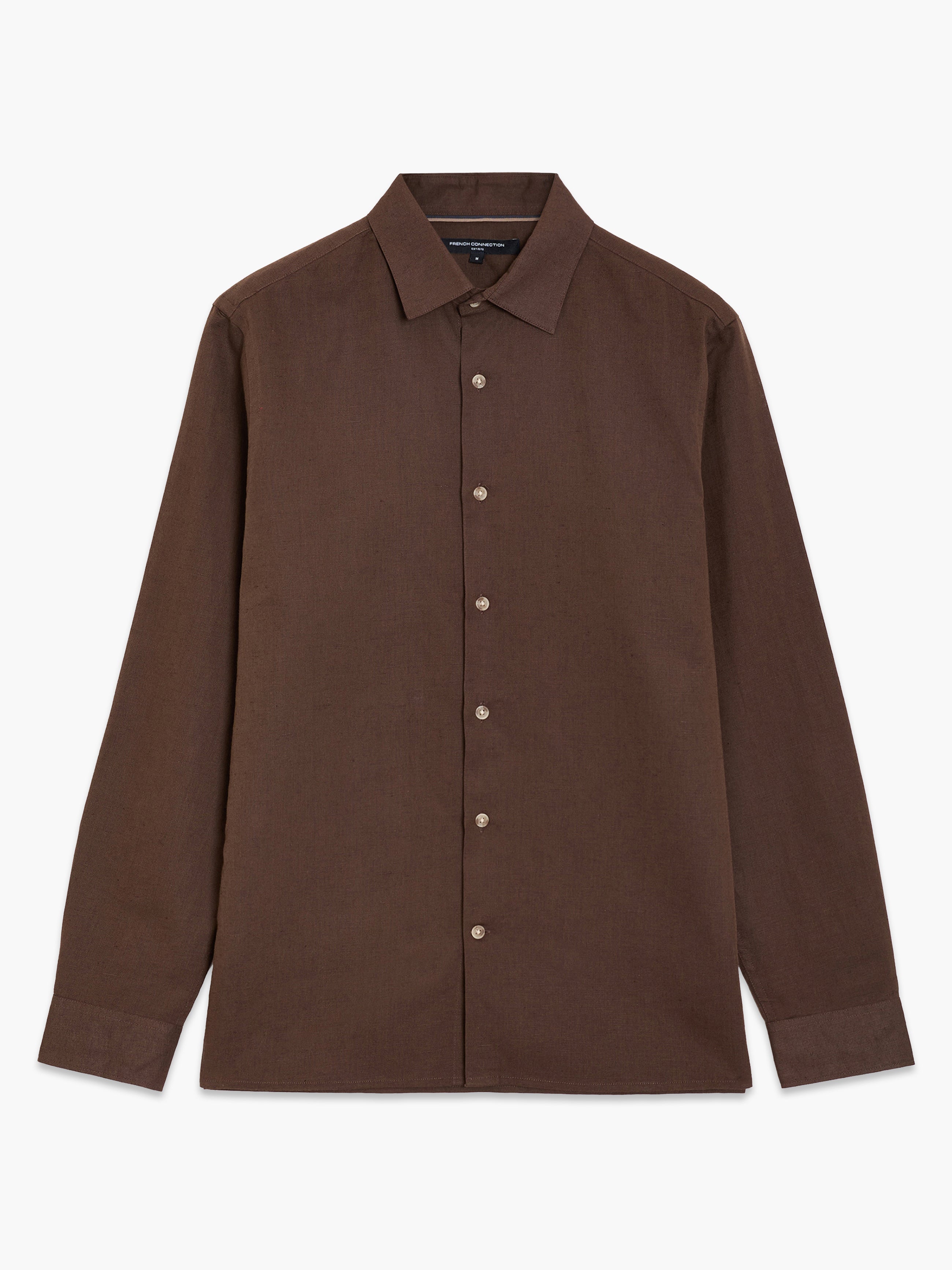 Linen Blend Long Sleeve Shirt