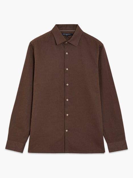 Linen Blend Long Sleeve Shirt