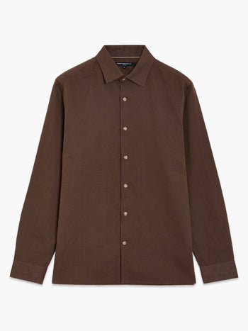 Linen Blend Long Sleeve Shirt