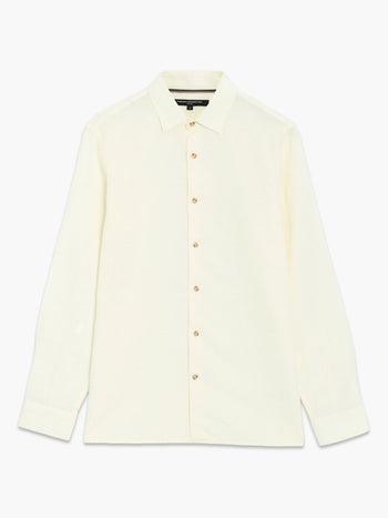 Linen Blend Long Sleeve Shirt