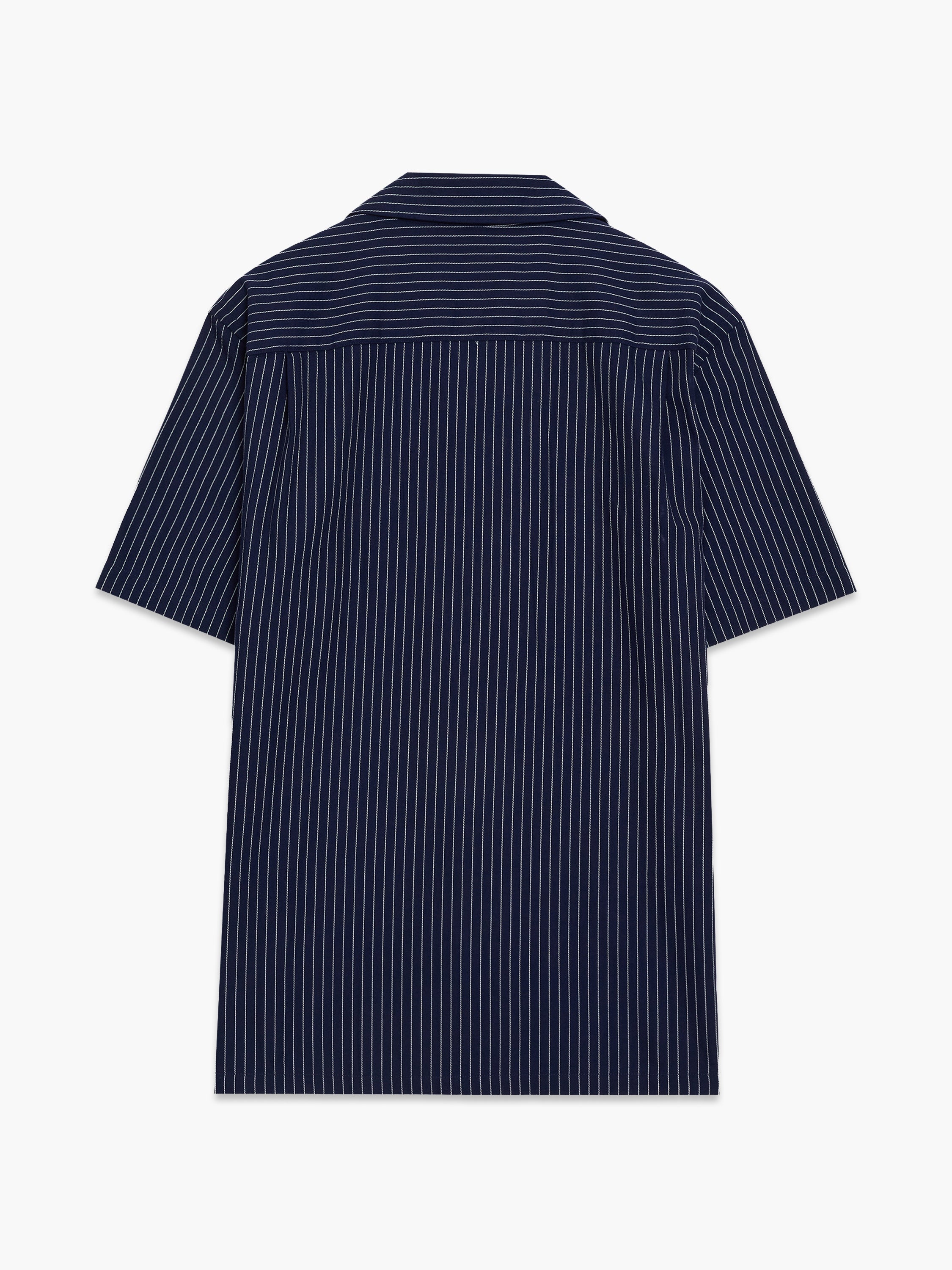 Short Sleeve Twill Striped Shirt