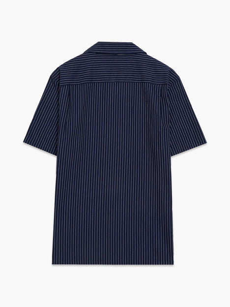 Short Sleeve Twill Striped Shirt
