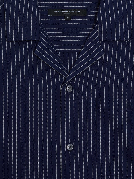 Short Sleeve Twill Striped Shirt