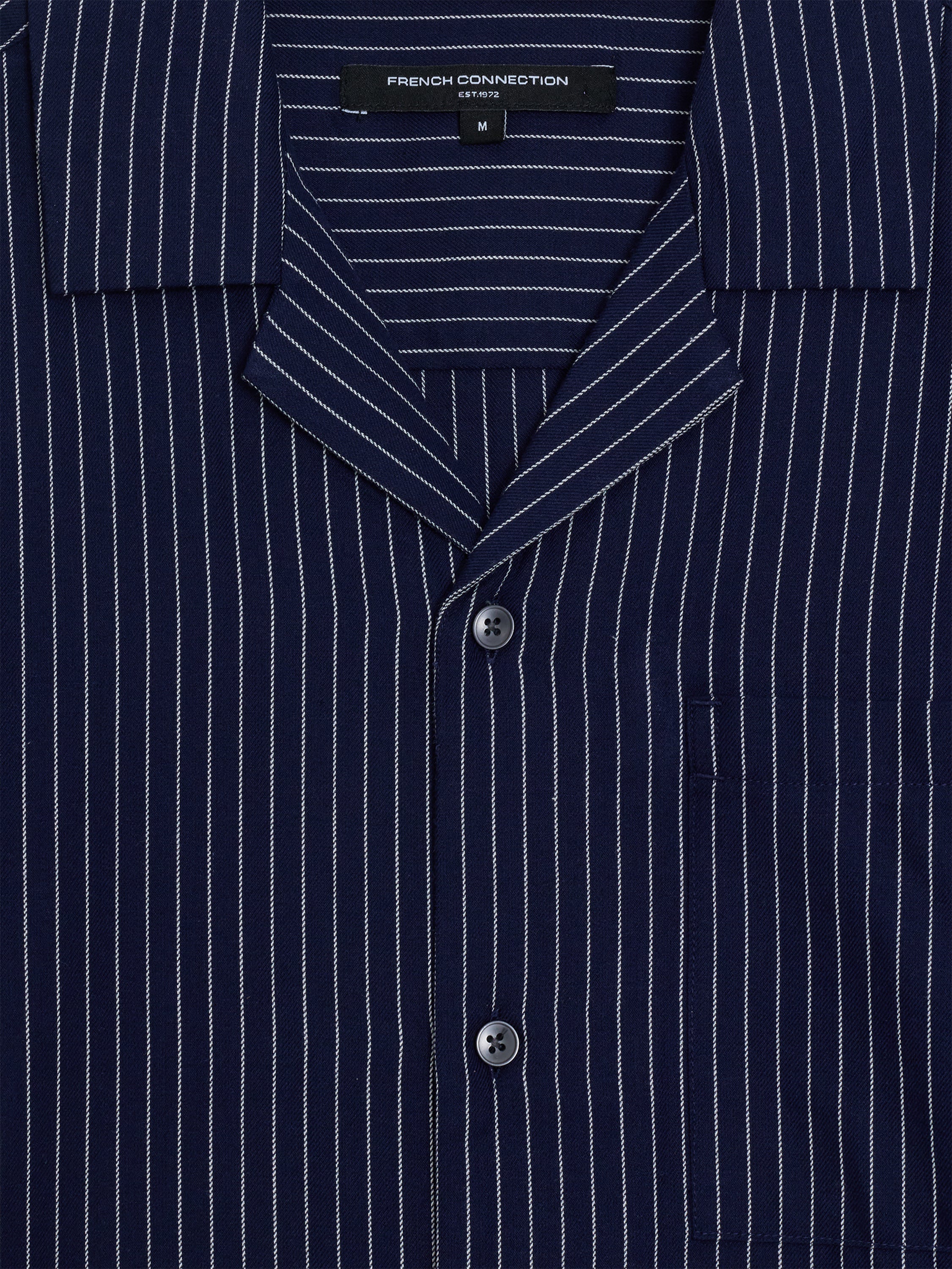 Short Sleeve Twill Striped Shirt