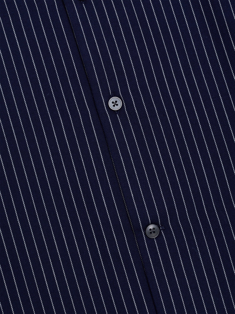 Short Sleeve Twill Striped Shirt