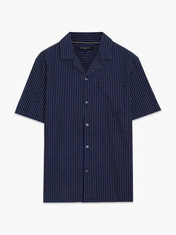 Short Sleeve Twill Striped Shirt