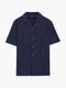 Short Sleeve Twill Striped Shirt