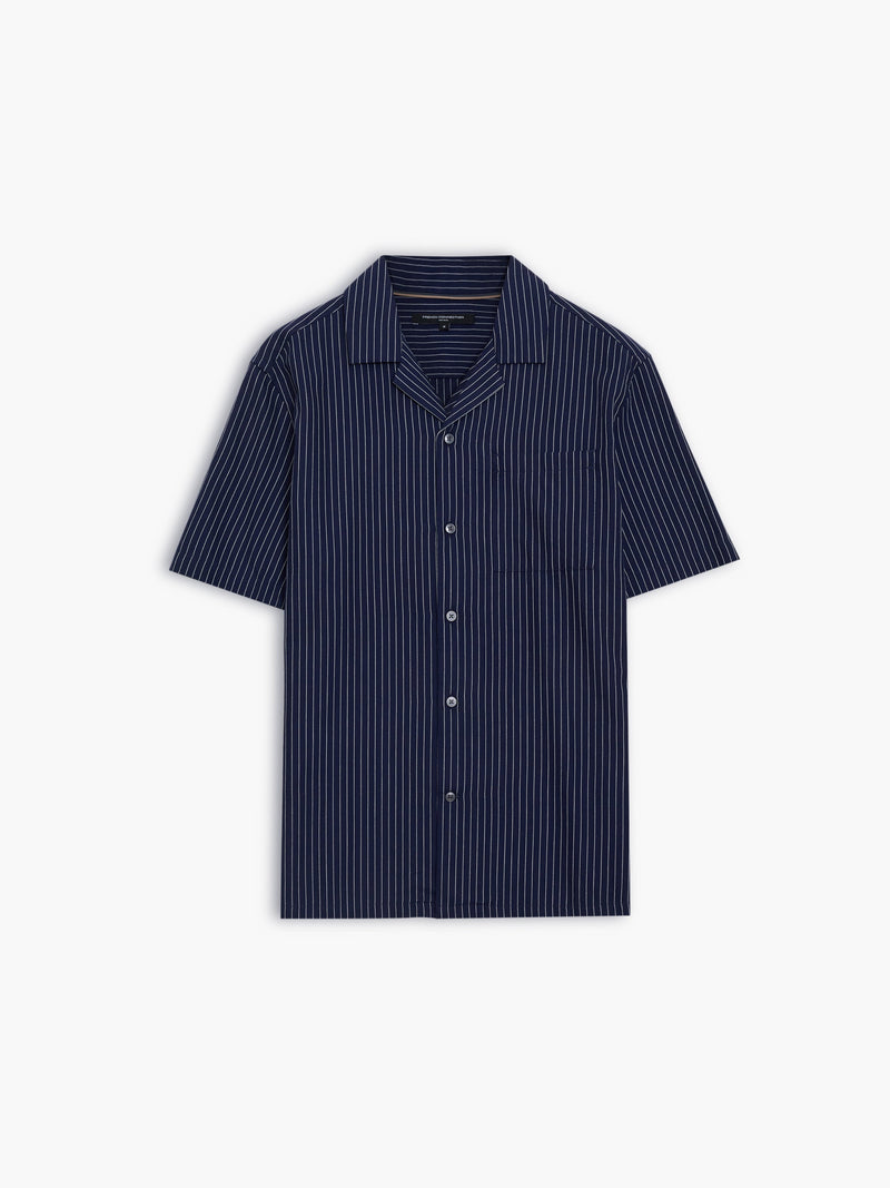 Short Sleeve Twill Striped Shirt