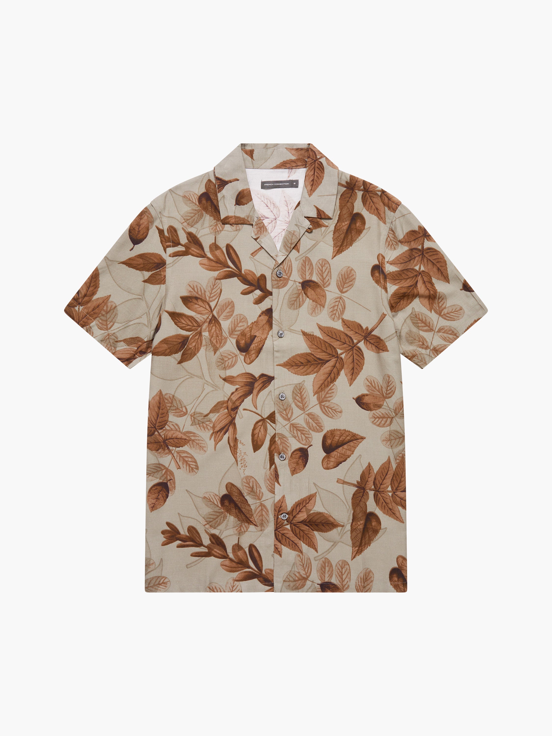 Leafy Viscose Short Sleeve Shirt