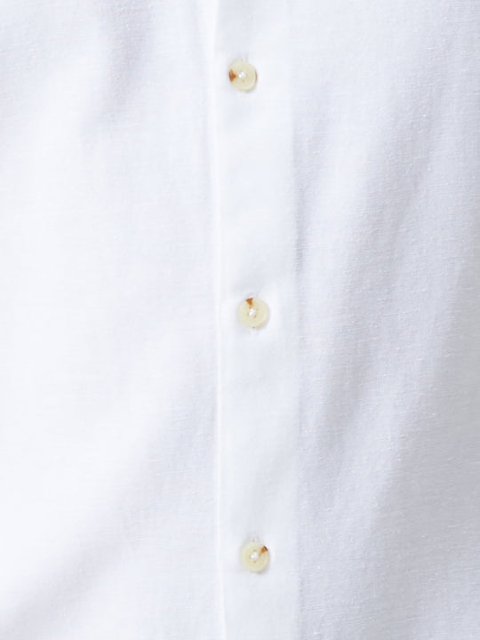 Long Sleeve Linen Blend Shirt