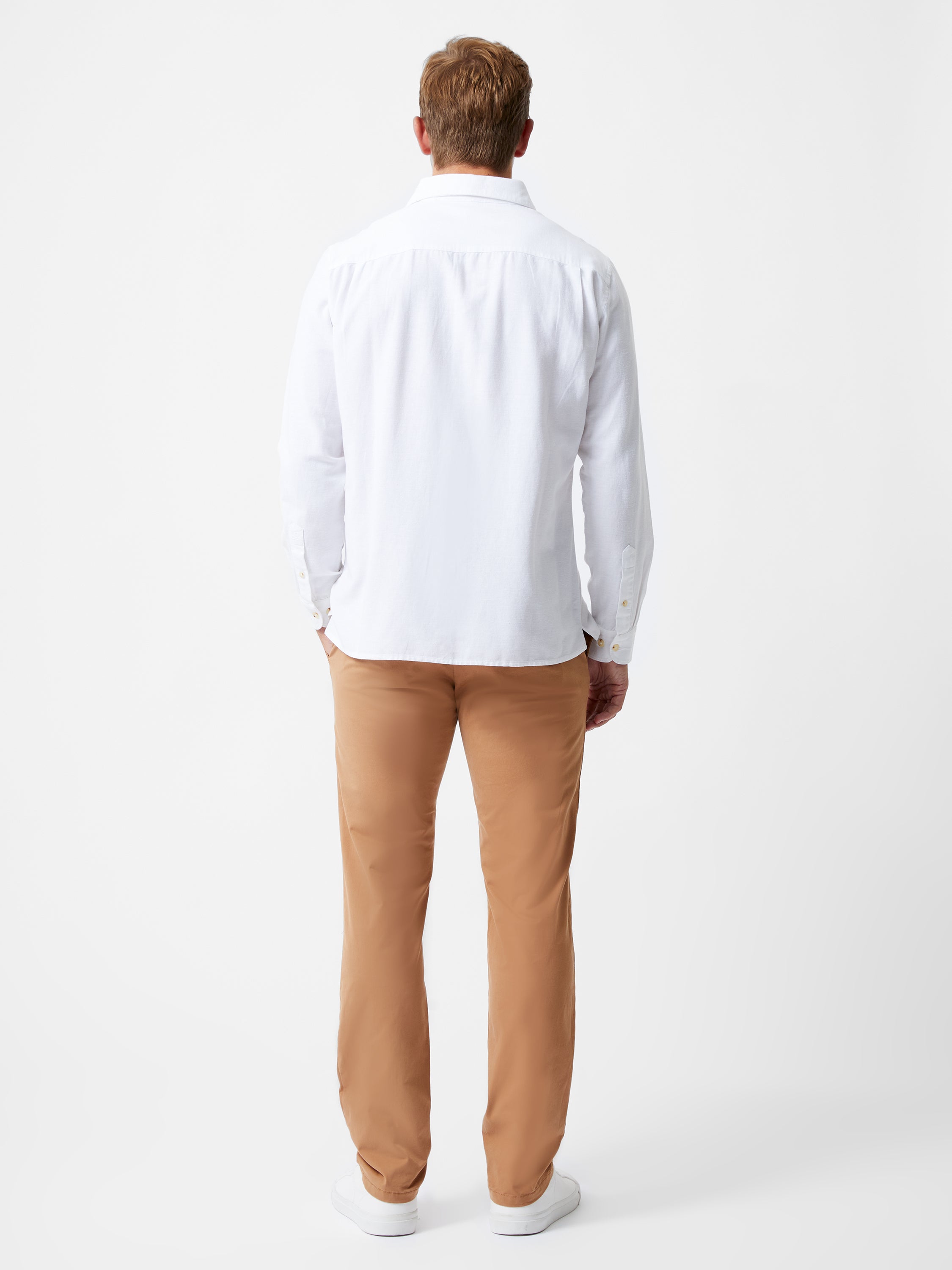 Long Sleeve Linen Blend Shirt