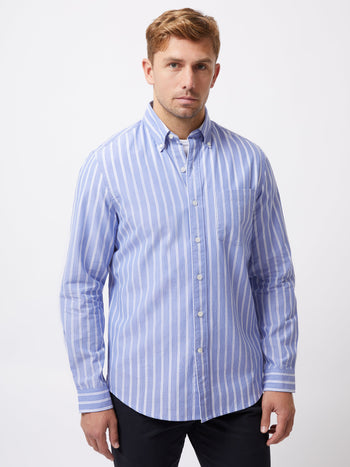 Stripe Long Sleeve Pocket Shirt