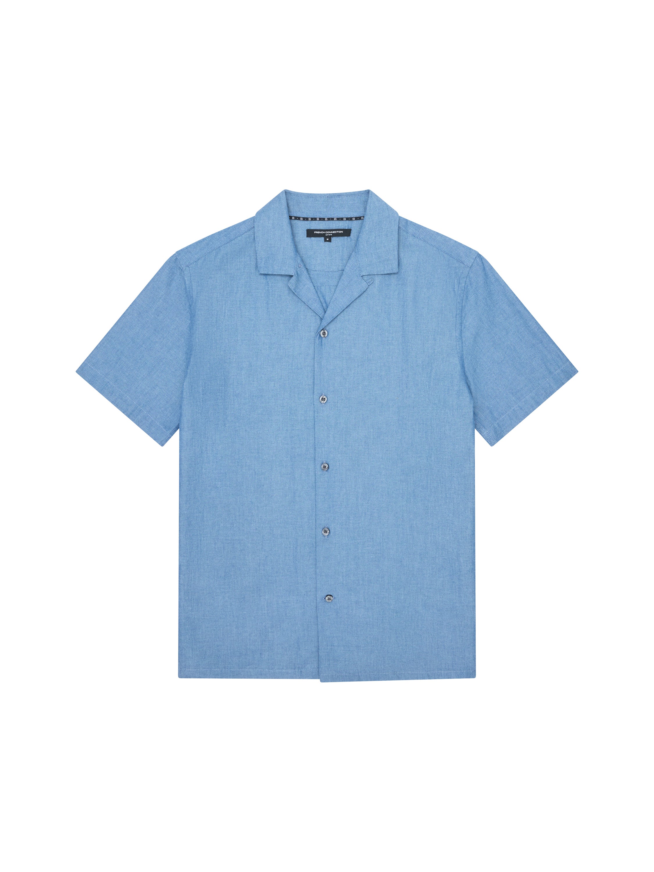 Chambray Denim Revere Short Sleeve Shirt
