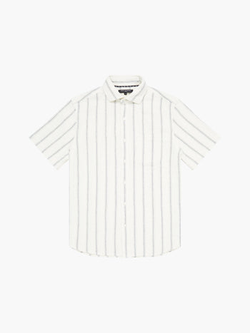 Textured Stripe Short Sleeve Shirt