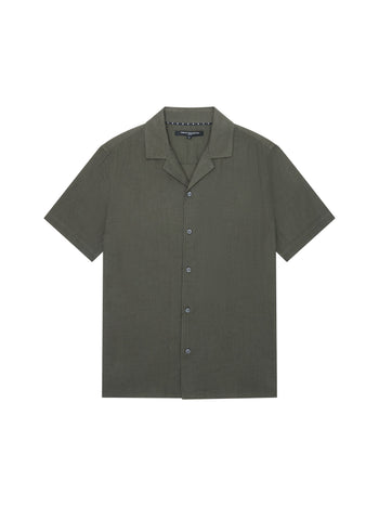 Short Sleeve Matty Weave Revere Shirt