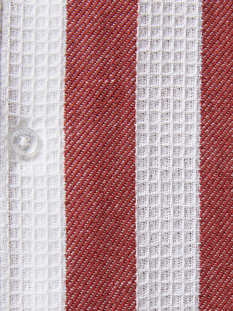 Waffle Stripe Short Sleeve Shirt