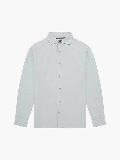 Long Sleeve Linen Blend Shirt