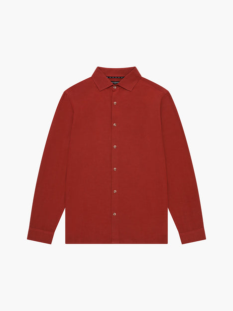Long Sleeve Linen Blend Shirt