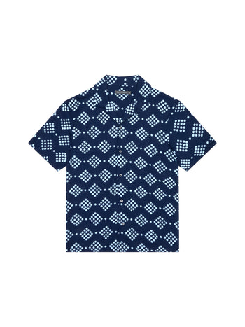 Dot Viscose Revere Short Sleeve Shirt