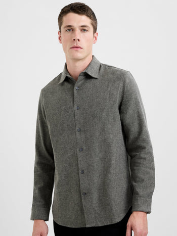 Herringbone Long Sleeve Regular Fit Shirt