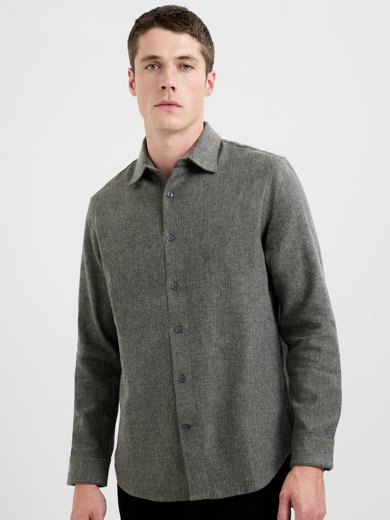 Herringbone Long Sleeve Regular Fit Shirt