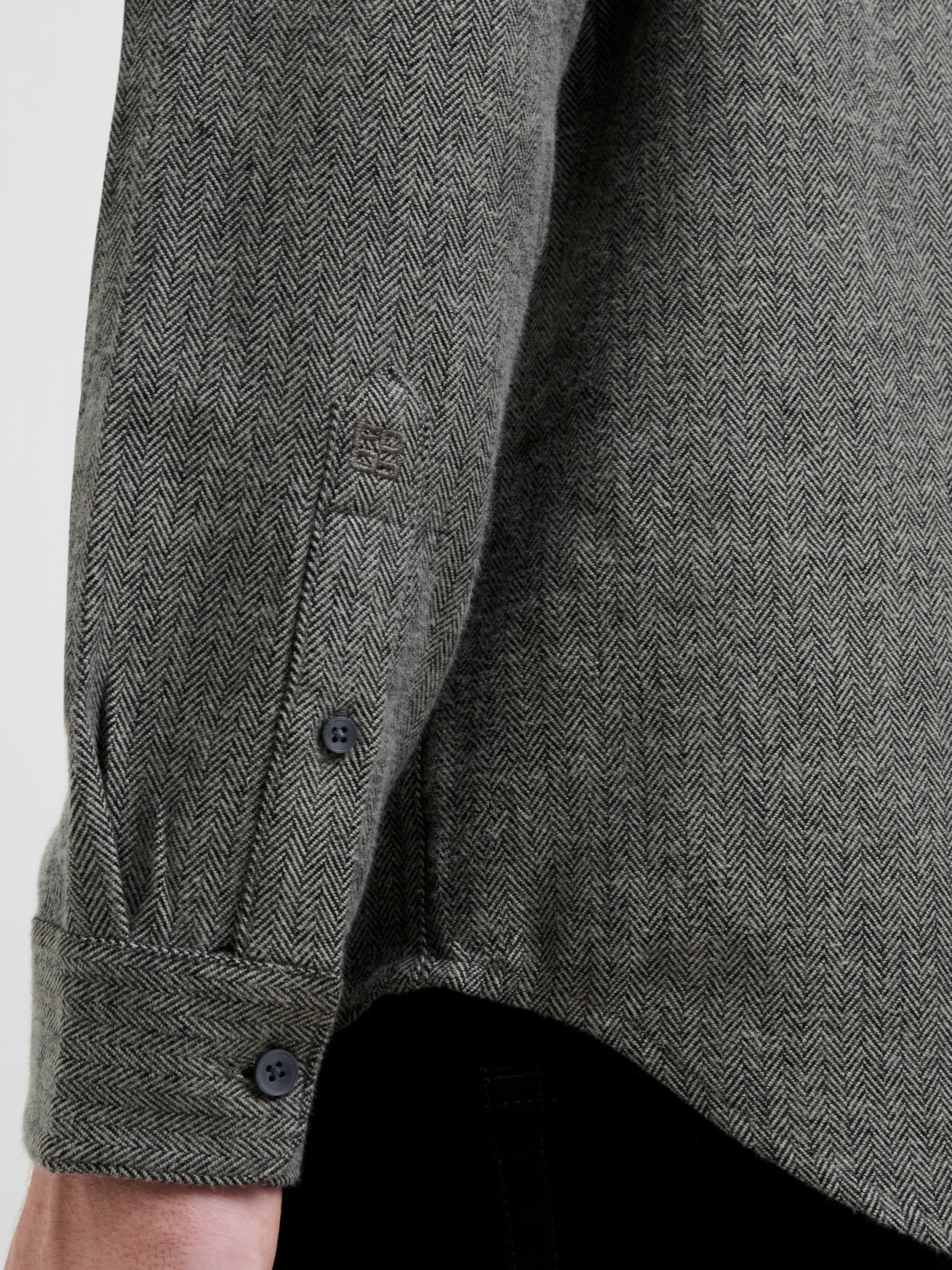 Herringbone Long Sleeve Regular Fit Shirt