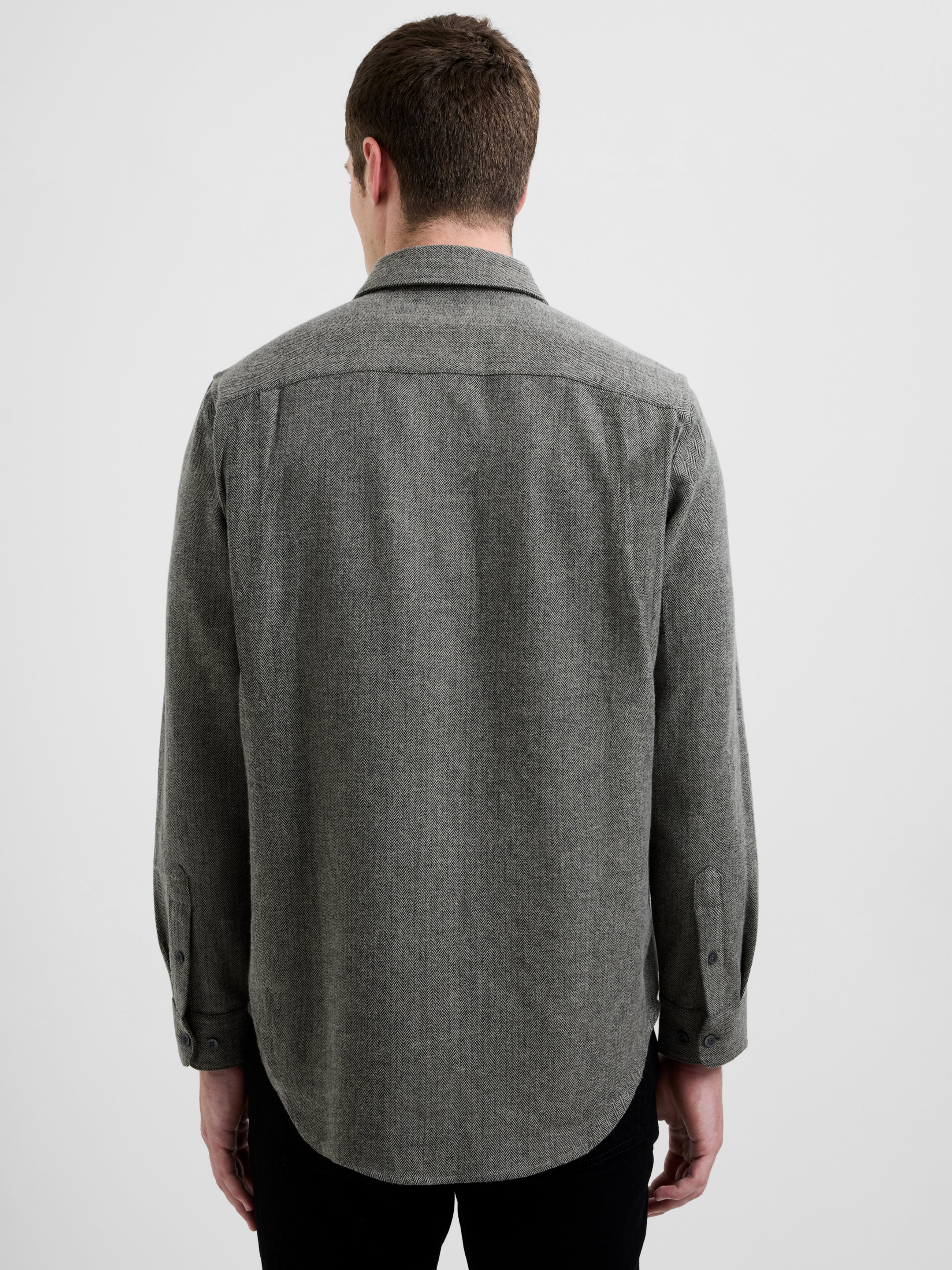 Herringbone Long Sleeve Regular Fit Shirt