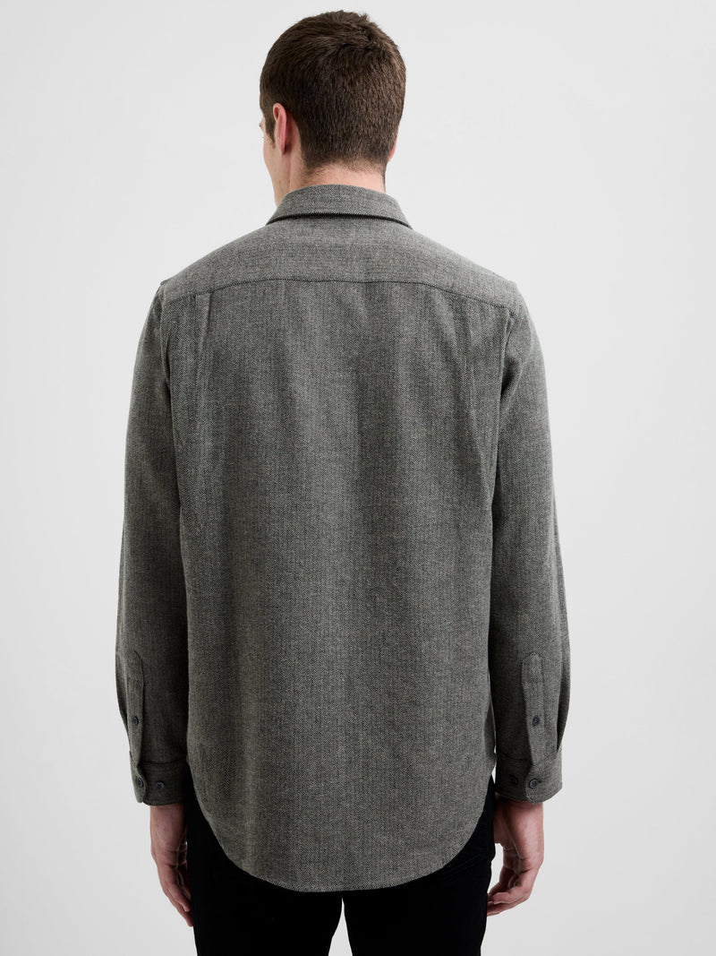 Herringbone Long Sleeve Regular Fit Shirt