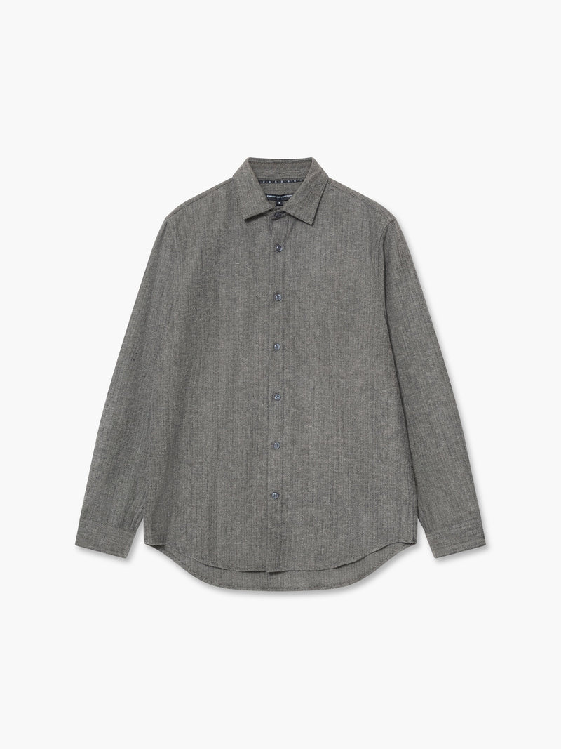 Herringbone Long Sleeve Regular Fit Shirt