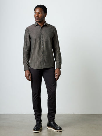 Long Sleeve Regular Fit Cut Away Shirt
